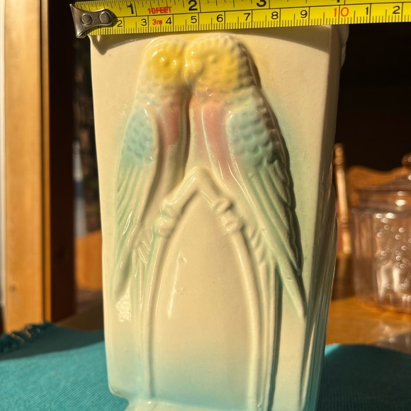 Robinson Ransbottom Pottery vase “Lovebirds” vintage 1940’s - Picture 9 of 10
